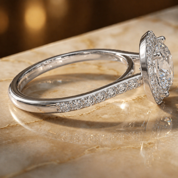 1.30 Carat Round Cut Natural Diamond Diamond Engagement Ring