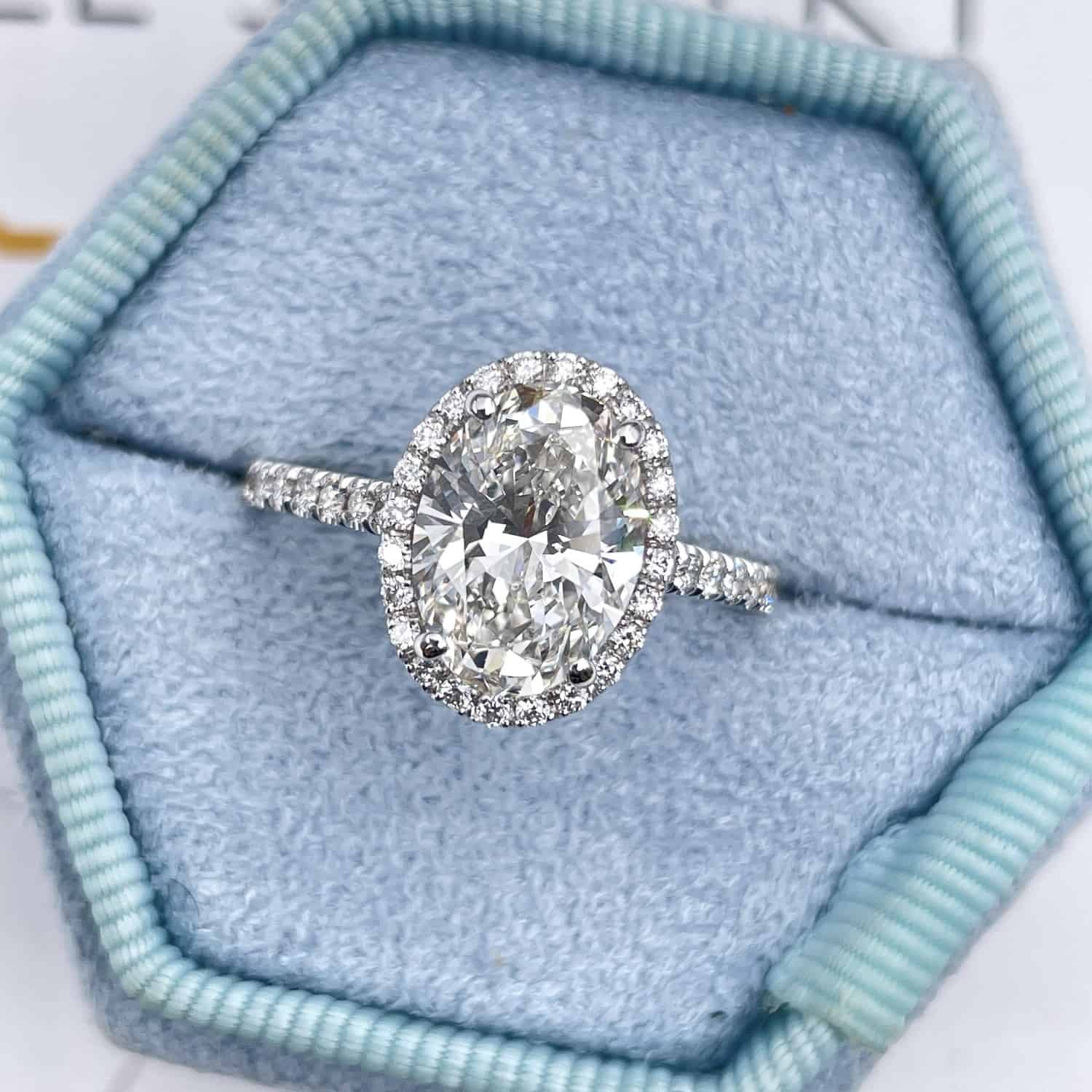 Ariella: 3.25 carat lab grown oval engagement ring