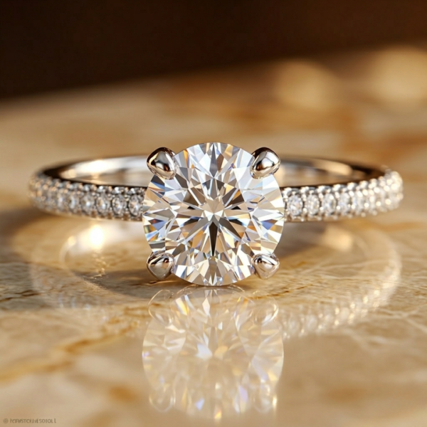 1.01 Carat Natural Diamond GIA Certificate Engagement Ring