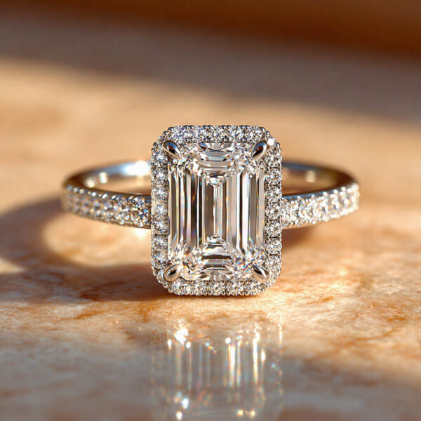 Ariel Jewelry | 3 Carat Princess Cut Engagement Ring With Side Stones