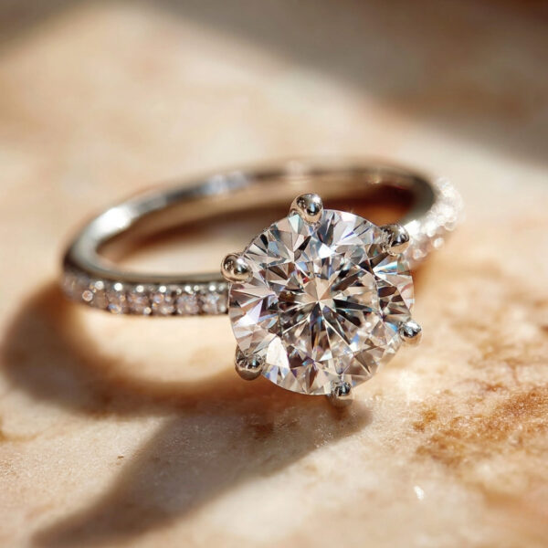 Ariel Jewellery | 2.31 Carat Round Cut Lab Diamond Engagement Ring