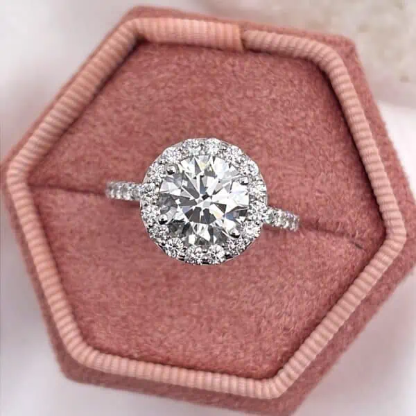 2 Carat Halo Engagement Ring