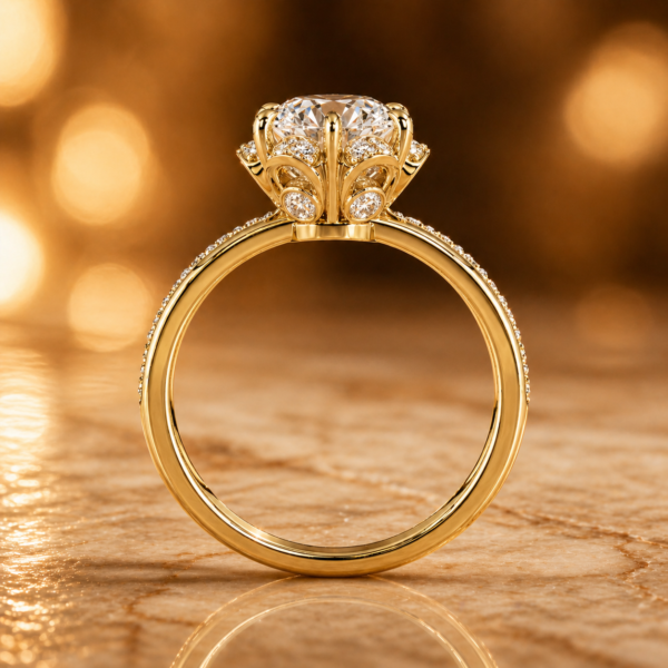 2.56 Carat Round Cut Lab Grown Diamond Ring