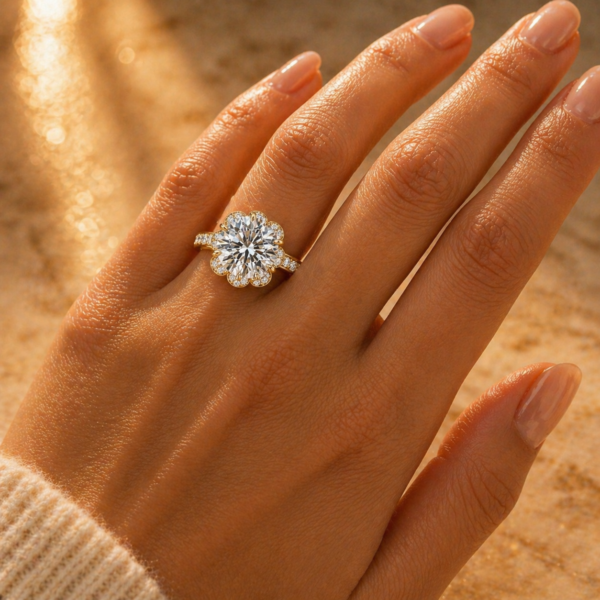 2.50 Carat Round Lab Diamond Split Shank Engagement Ring