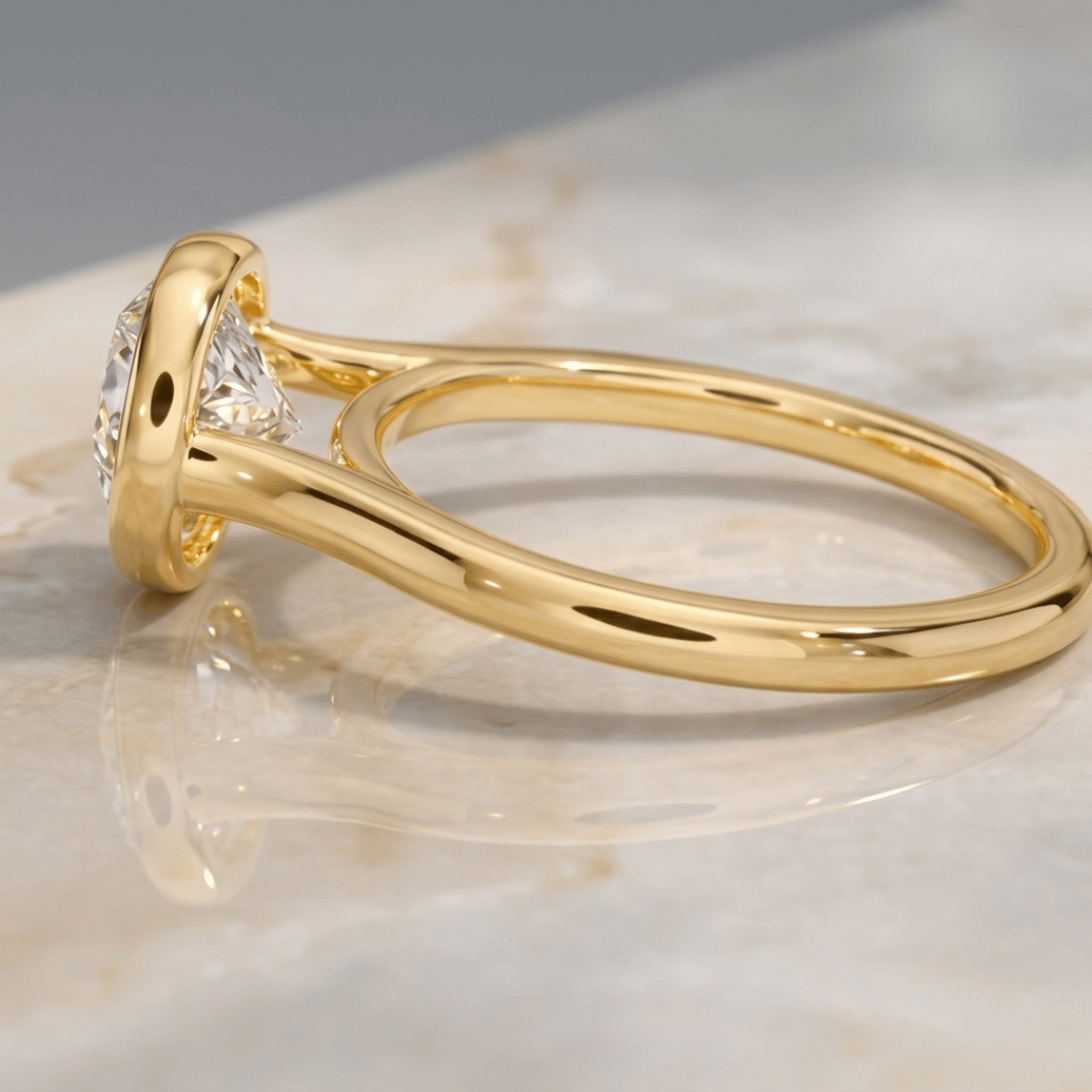 2.5 Carat Lab Diamond Bezel Ring – 18K Gold | IGI Certified - Image 7