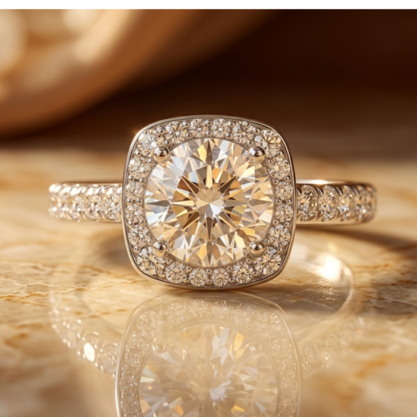 2.06 Carat Round Cut Diamond Engagement Ring