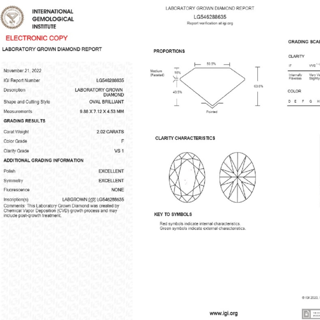 Ariel Jewelry | 2.50 Carat Oval Cut Engagement Ring Lab Grown Diamond 2.50 Carat Oval Cut Engagement Ring Lab Grown Diamond - Image 7