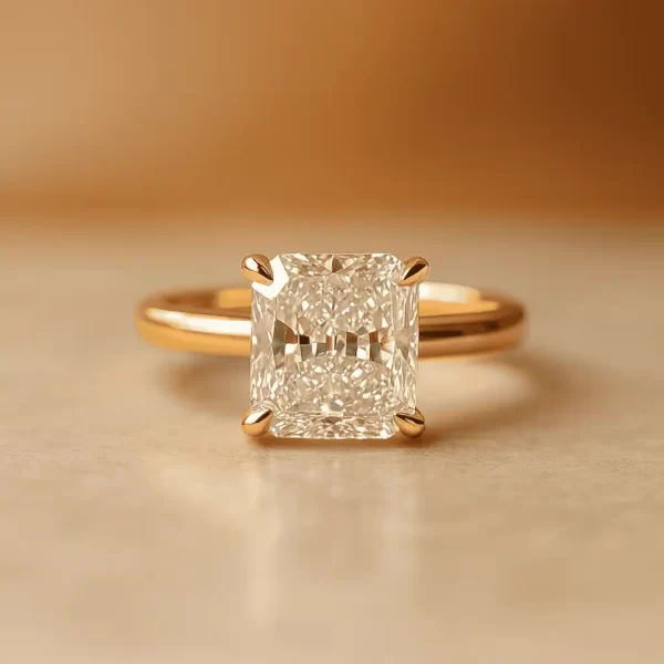 solitaire radiant ring