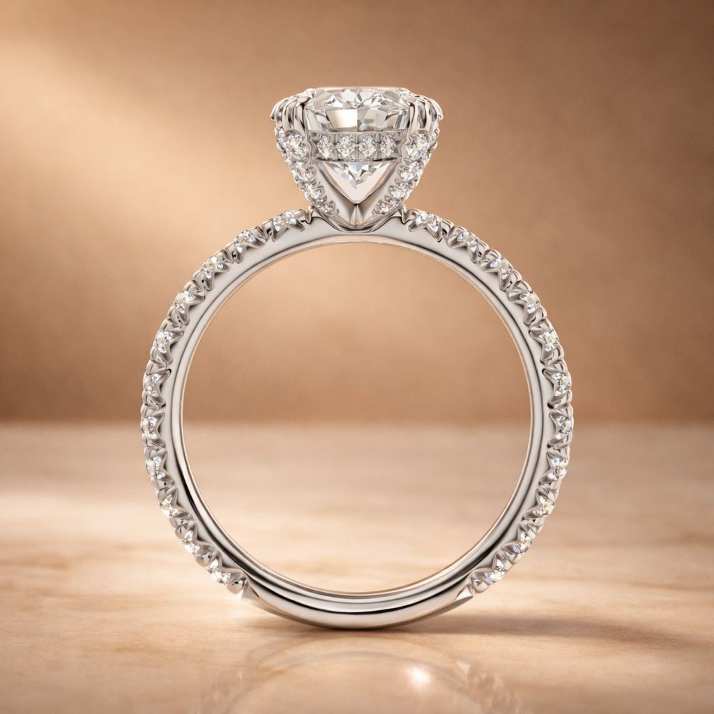 Ariel Jewelry | 2.50 Carat Oval Cut Engagement Ring Lab Grown Diamond 2.50 Carat Oval Cut Engagement Ring Lab Grown Diamond - Image 6