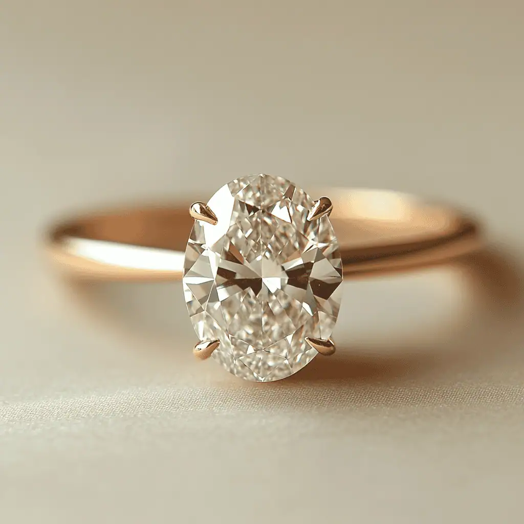 1.60 Carat Oval Shaped Engagement Ring