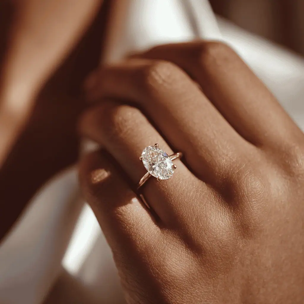 1.60 Carat Oval Shaped Engagement Ring - Image 2