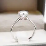 Six prong diamond ring