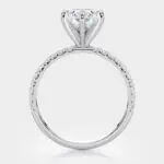 six prong engagement diamond ring