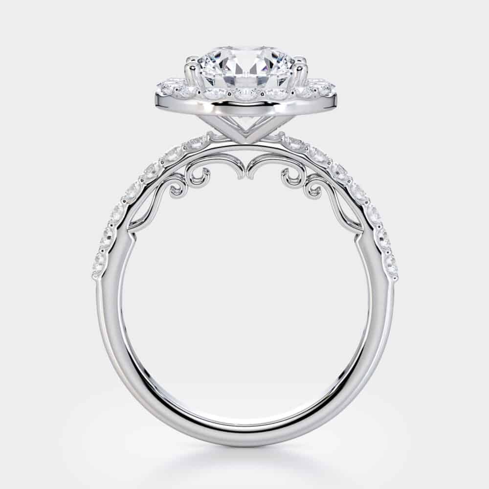 halo diamond engagement ring