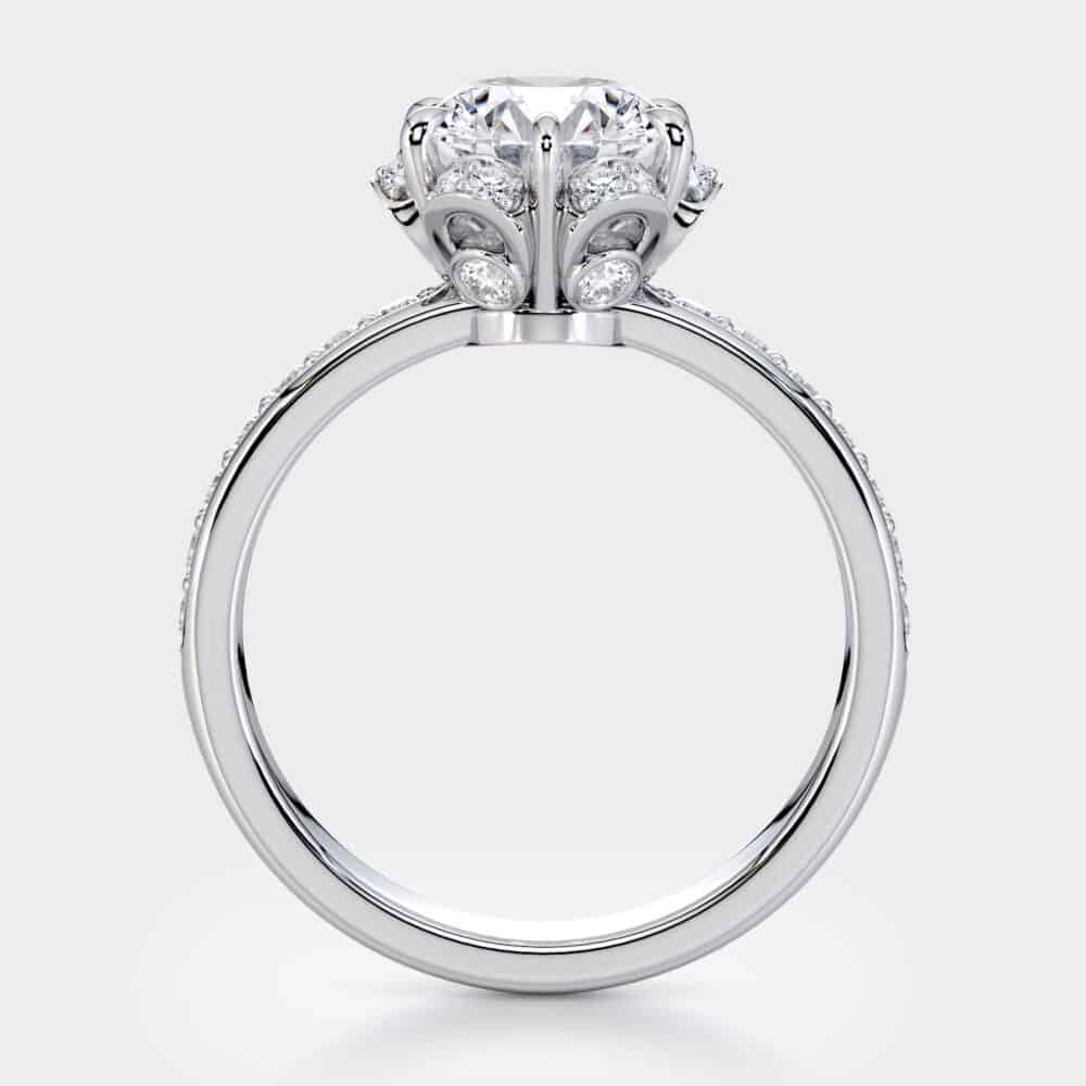 Flower Halo Six Prong Setting