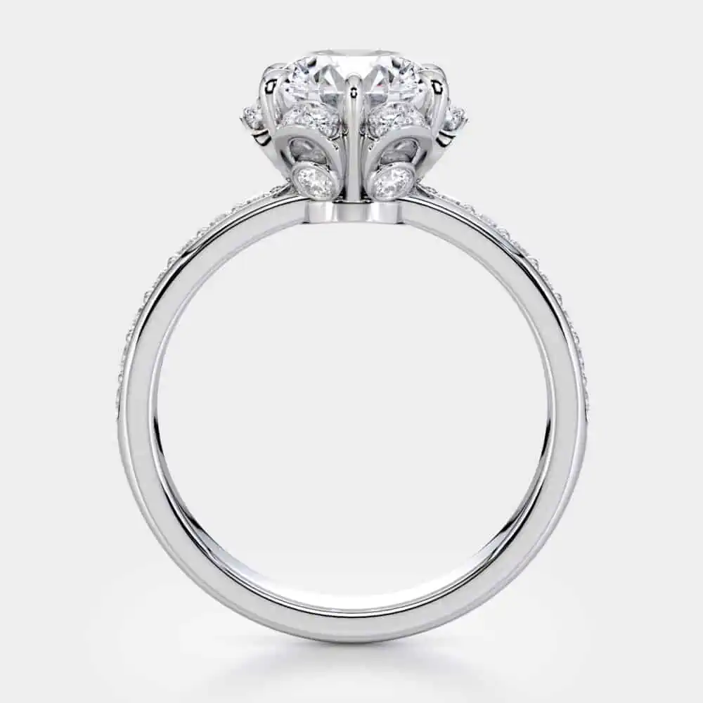 Flower Halo Six Prong Setting