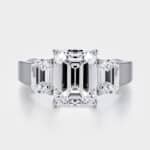 Trellis Ring Emerald shape engagement ring