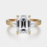 Radiant And Tapers Side Diamonds Ring