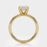 oval diamond ring yellow gold