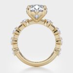 oval diamond ring yellow gold