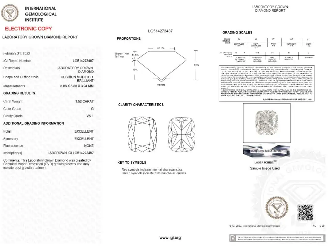 Ariel Jewelry | 2.68 Carat Cushion Cut Lab Diamond Engagement Ring 2.68 Carat Cushion Cut Lab Diamond Engagement Ring - Image 3