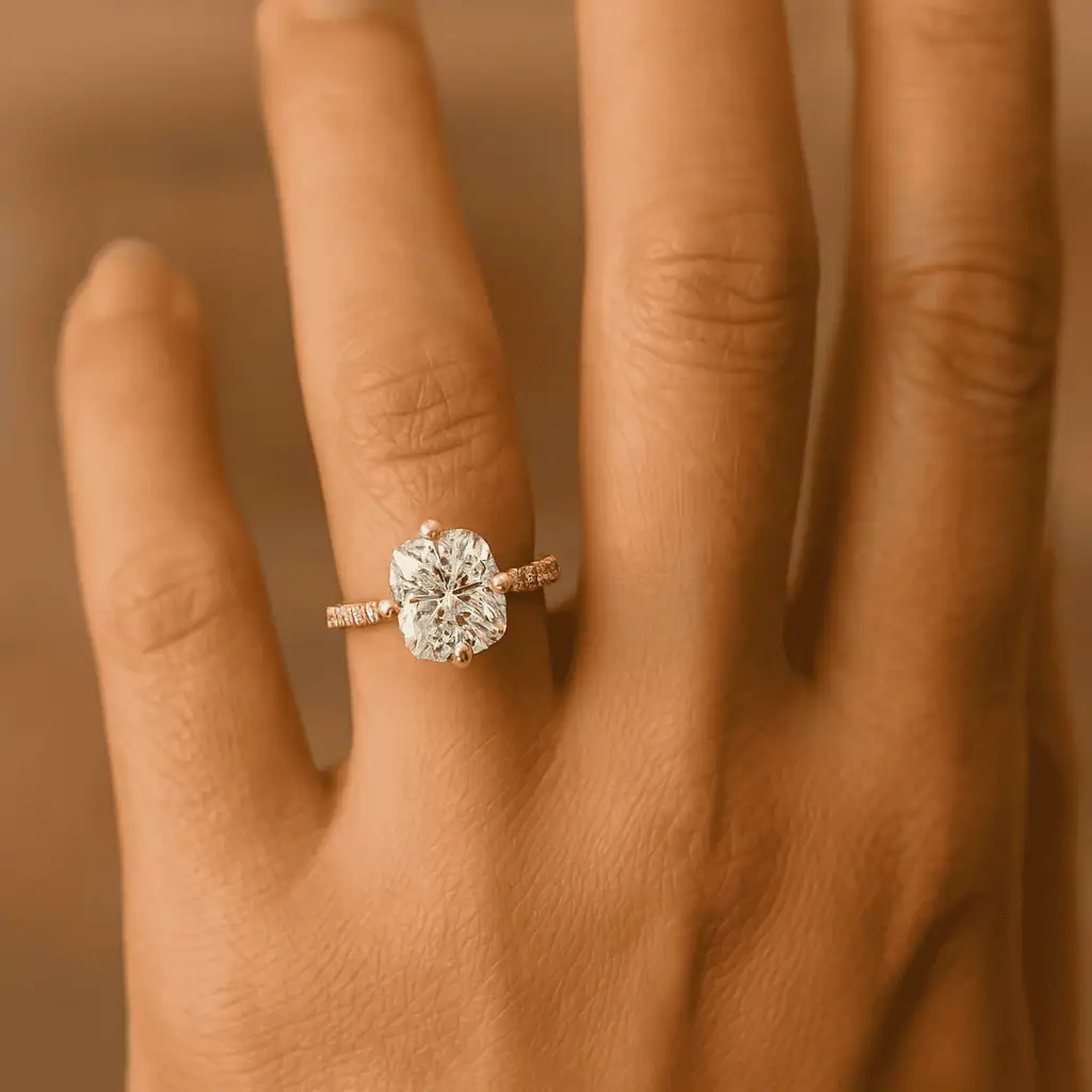 Ariel Jewelry | 3 Carat Cushion Cut Kardashian Engagement Ring 3 Carat Cushion Cut Kardashian Engagement Ring - Image 4