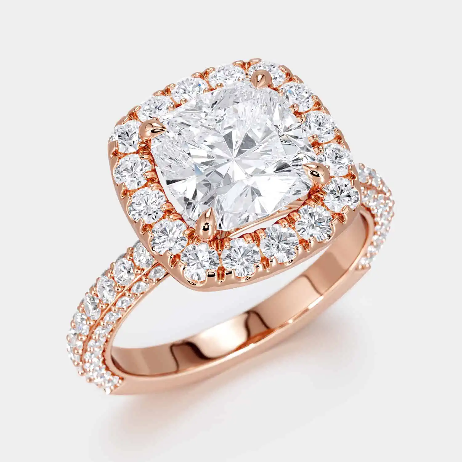 Ariel Jewelry | 2.68 Carat Cushion Cut Lab Diamond Engagement Ring 2.68 Carat Cushion Cut Lab Diamond Engagement Ring - Image 2