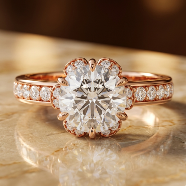 2.53 Carat Round Cut Lab Grown Diamond Ring