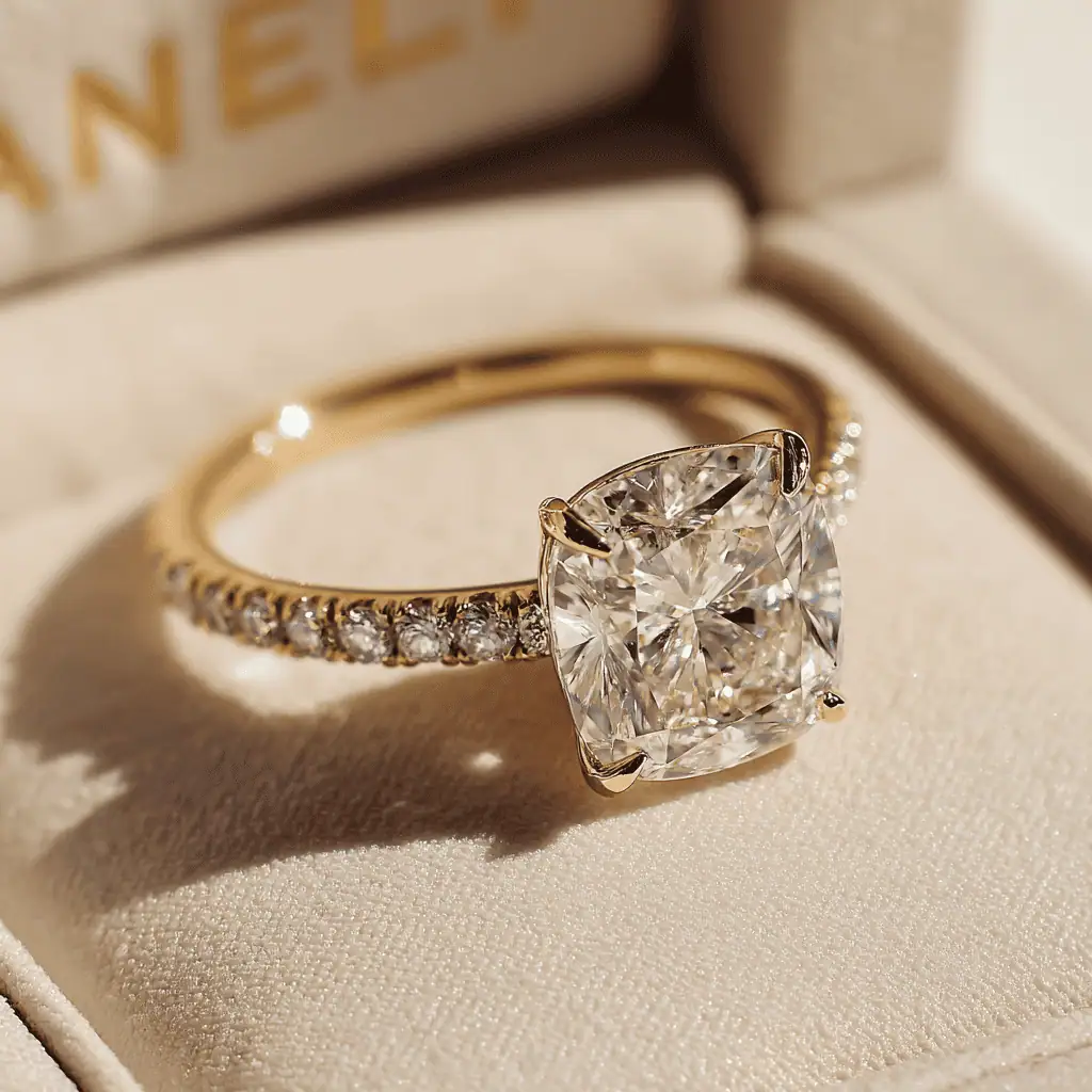 2.50 Carat Cushion Cut Lab Grown Diamond Engagement Ring - Image 5