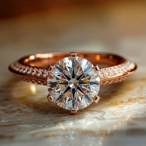 2.80 Carat Round Cut Lab Diamond Engagement Ring