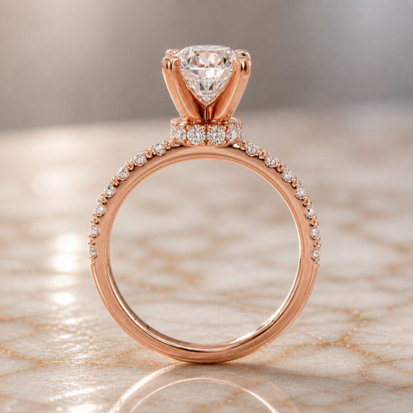 3.50 Carat Round Cut Diamond Engagement Ring