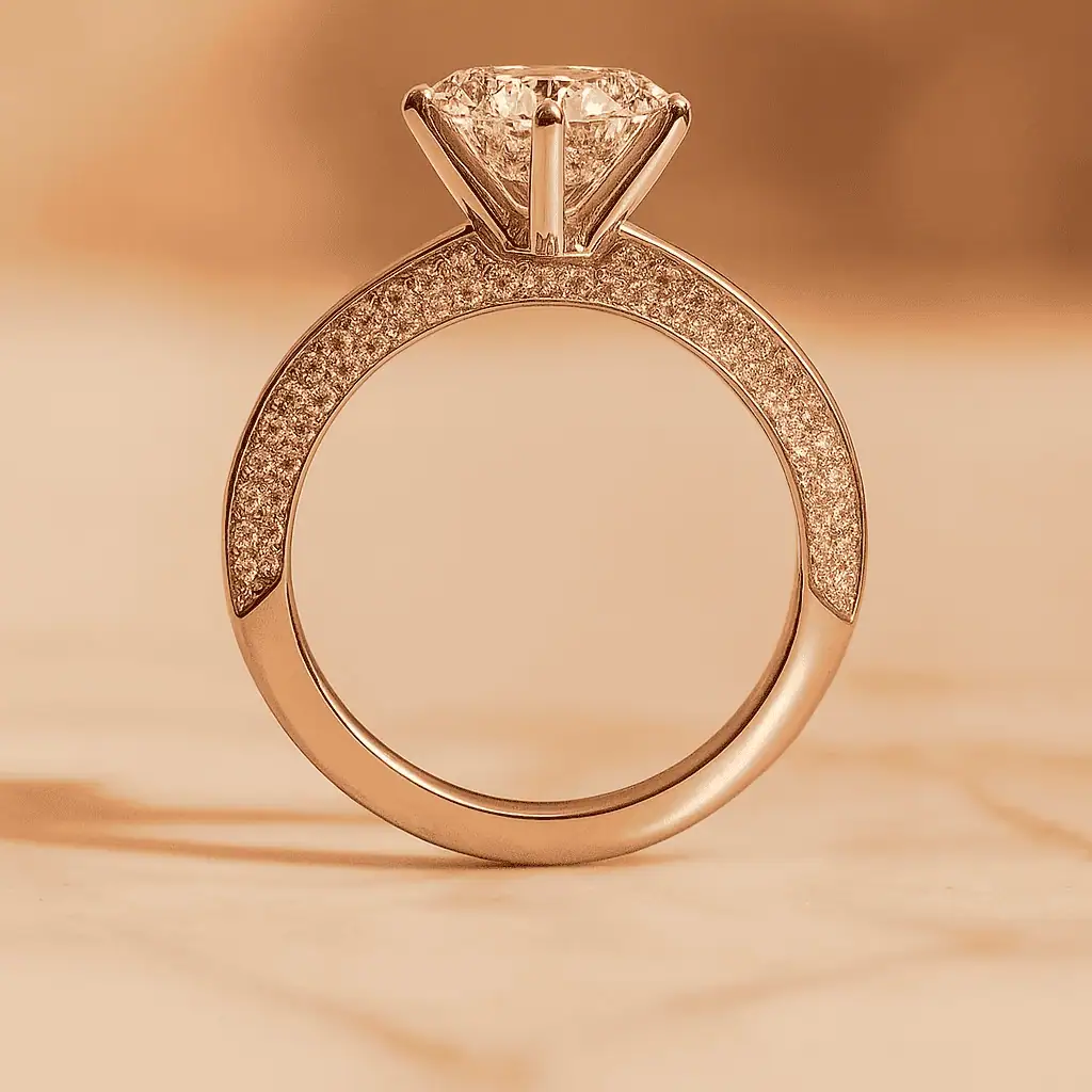 Ariel Jewelry | 2.80 Carat Round Cut Lab Diamond Engagement Ring 2.80 Carat Round Cut Lab Diamond Engagement Ring - Image 2