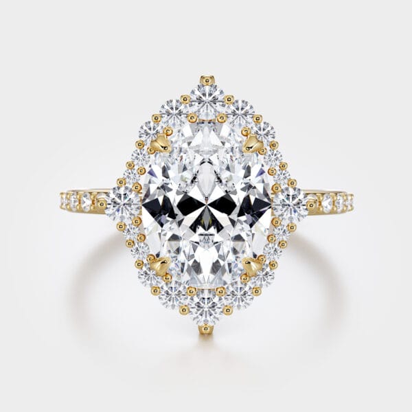 oval engagement ring with halo