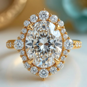 Oval Lab Grown Diamond Ring | 4 Carat IGI Certified Lab Diamond