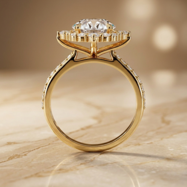 Oval Lab Grown Diamond Ring | 4 Carat IGI Certified Lab Diamond