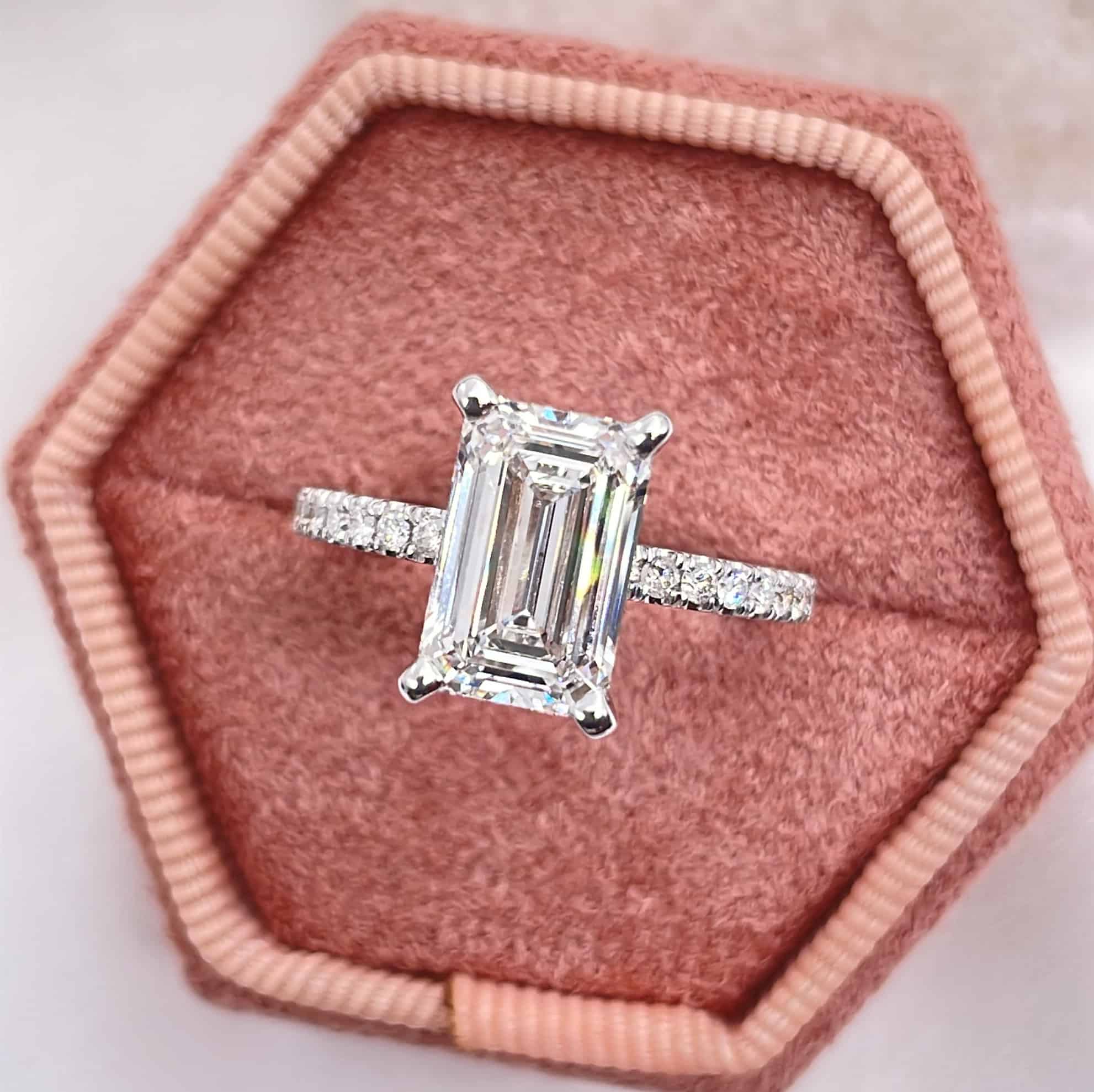Platinum 3 Stone Diamond Engagement Ring - P2260