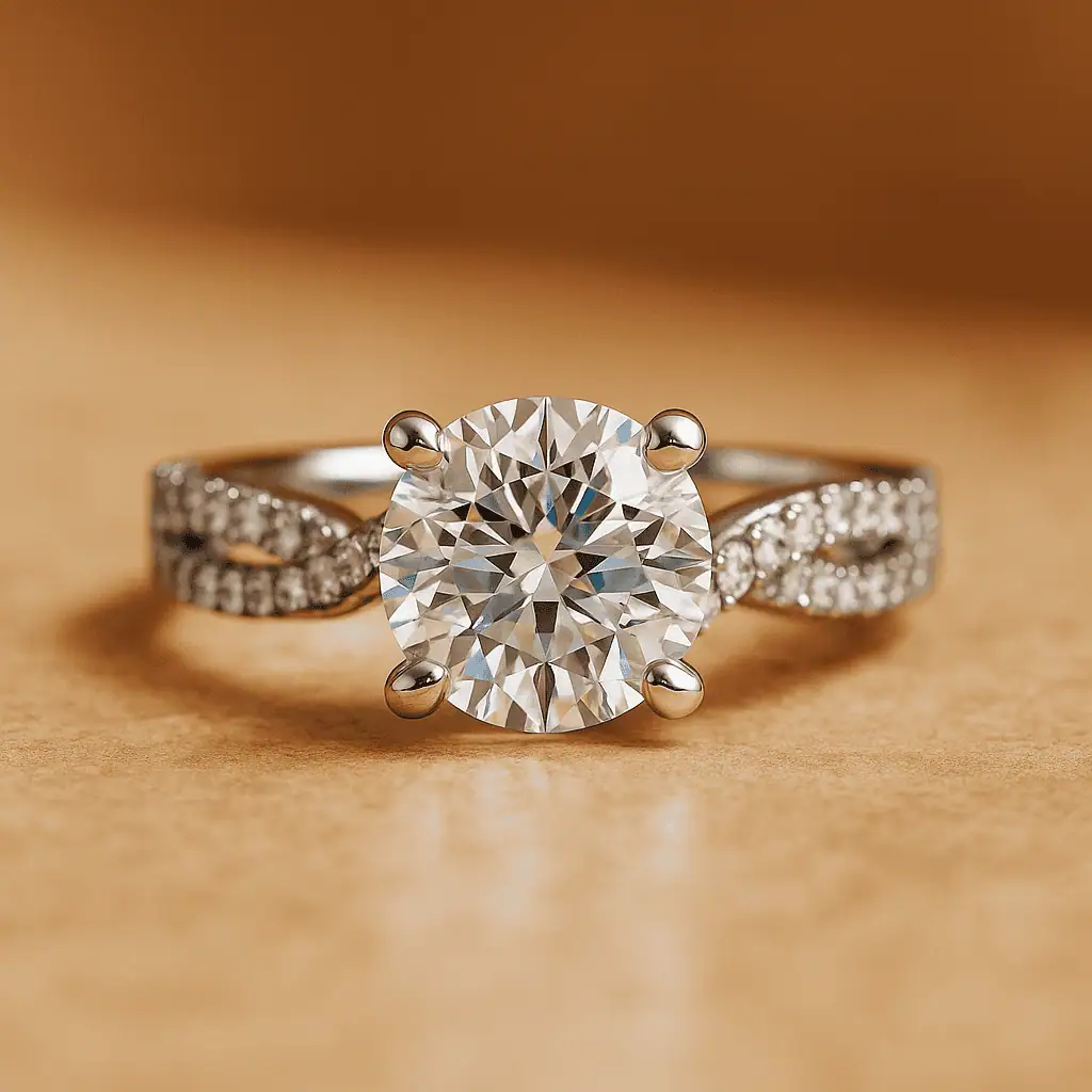 1.50 Carat Round Cut Diamond Engagement Ring