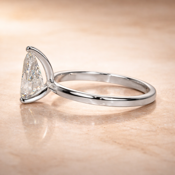 IGI Certified 2 Carat Pear Cut Lab Grown Diamond Solitaire Ring