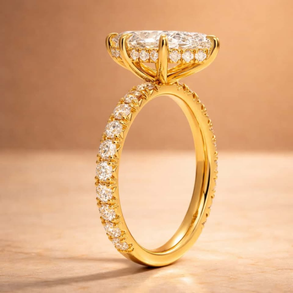 4.5 Carat D VVS1 IGI Certified Lab Diamond Engagement Ring in 14K White Gold