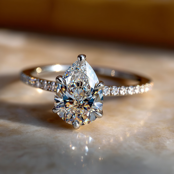 pear shape diamond ring