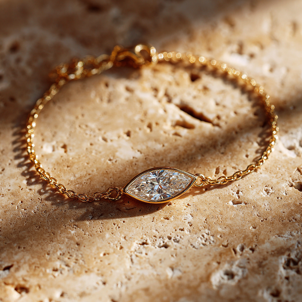 1 Carat Bezel Setting Diamond Bracelet - Image 4