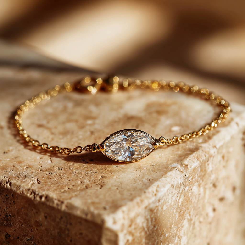 1 Carat Bezel Setting Diamond Bracelet