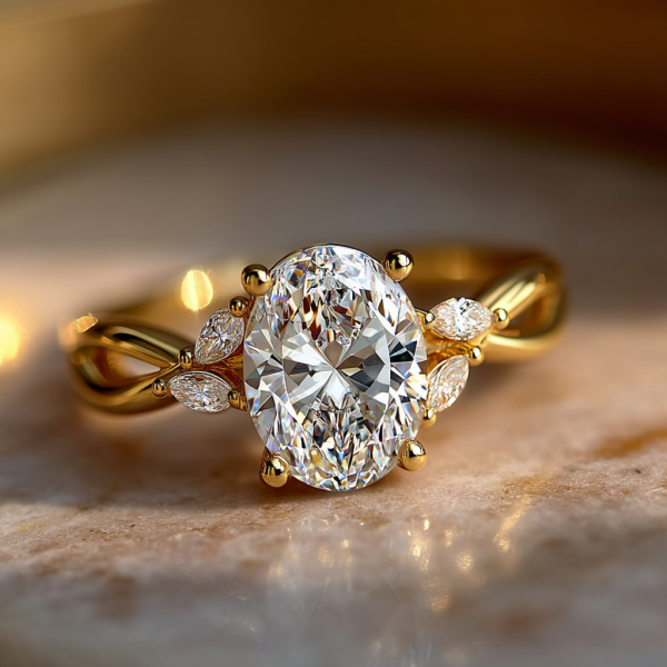 3 carat oval shape diamond ring