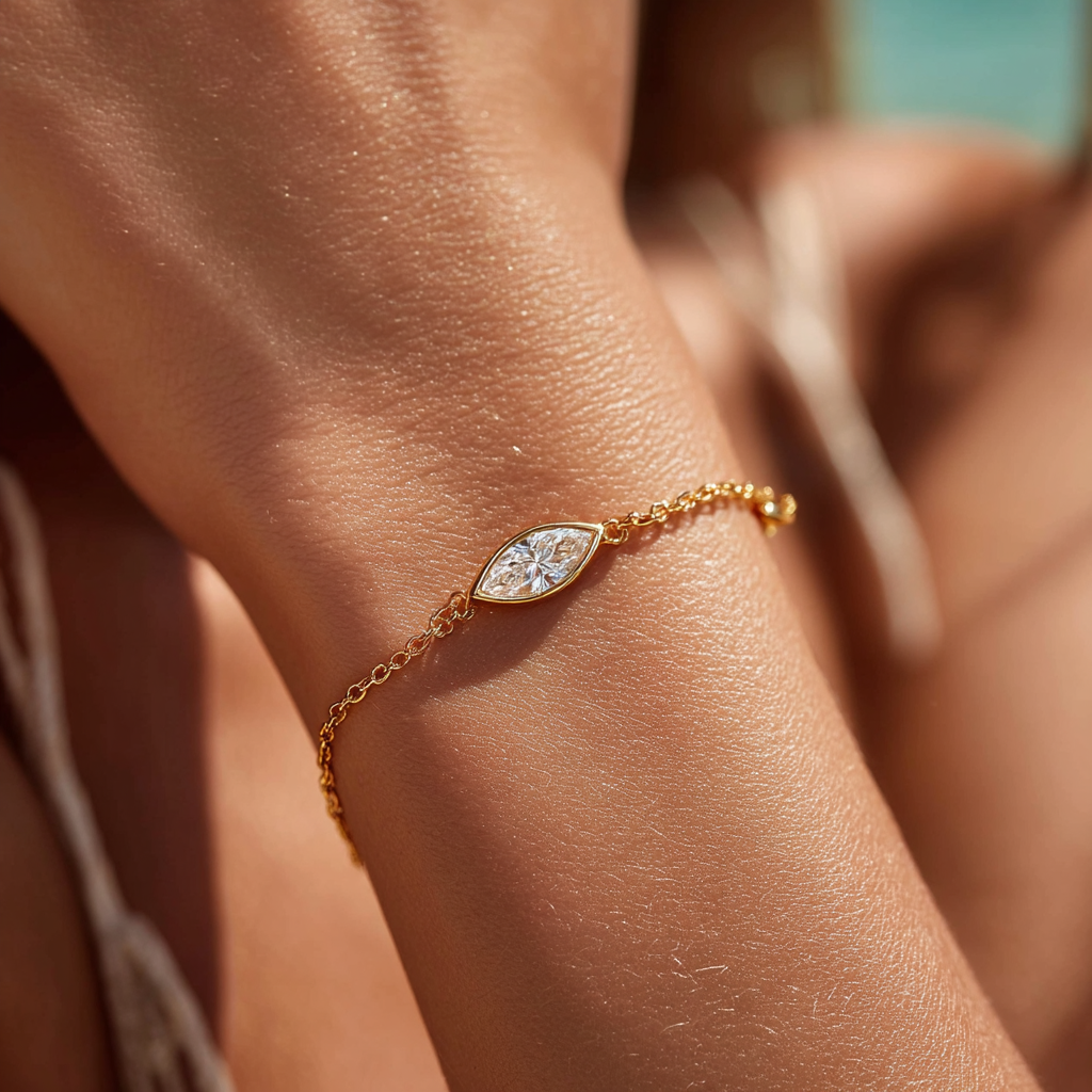 1 Carat Bezel Setting Diamond Bracelet - Image 3