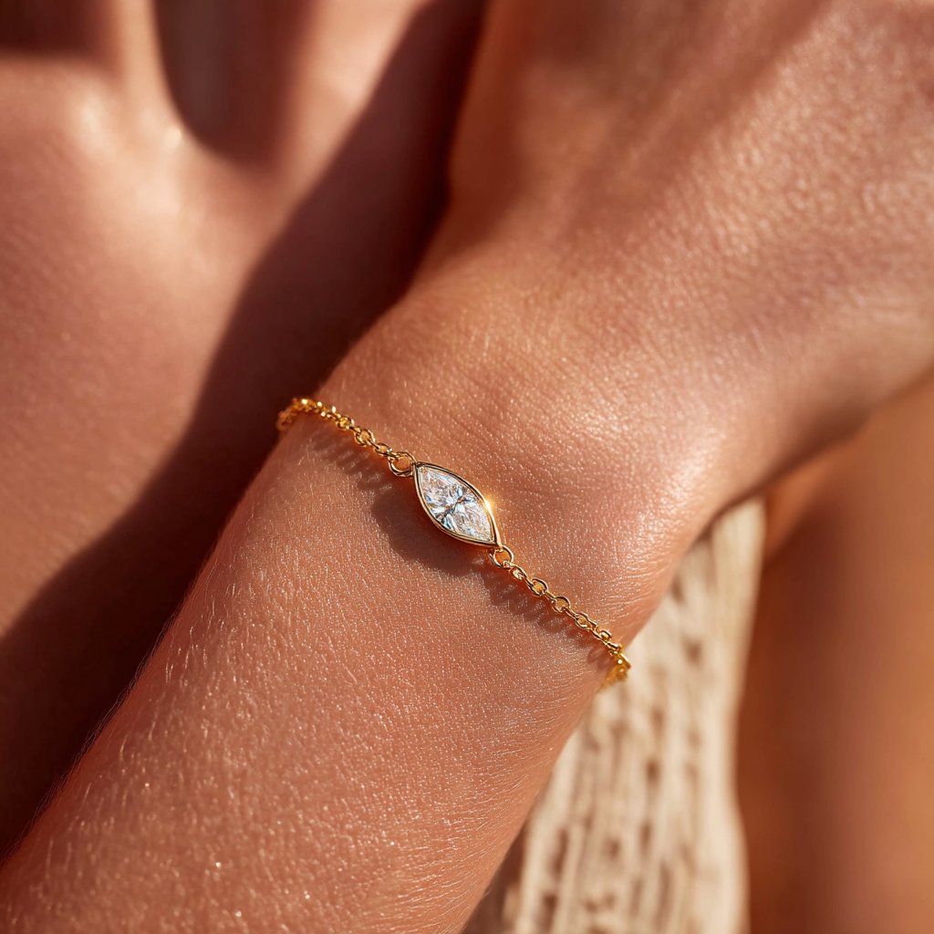 1 Carat Bezel Setting Diamond Bracelet - Image 5