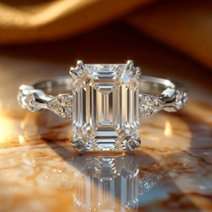 emerald cut diamond ring