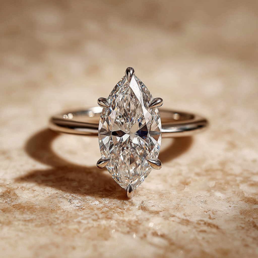 3 Carat E VVS2 IGI Certified Lab Diamond Engagement Ring in White Gold 14K